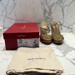 Ferragamo cork wedge sandals